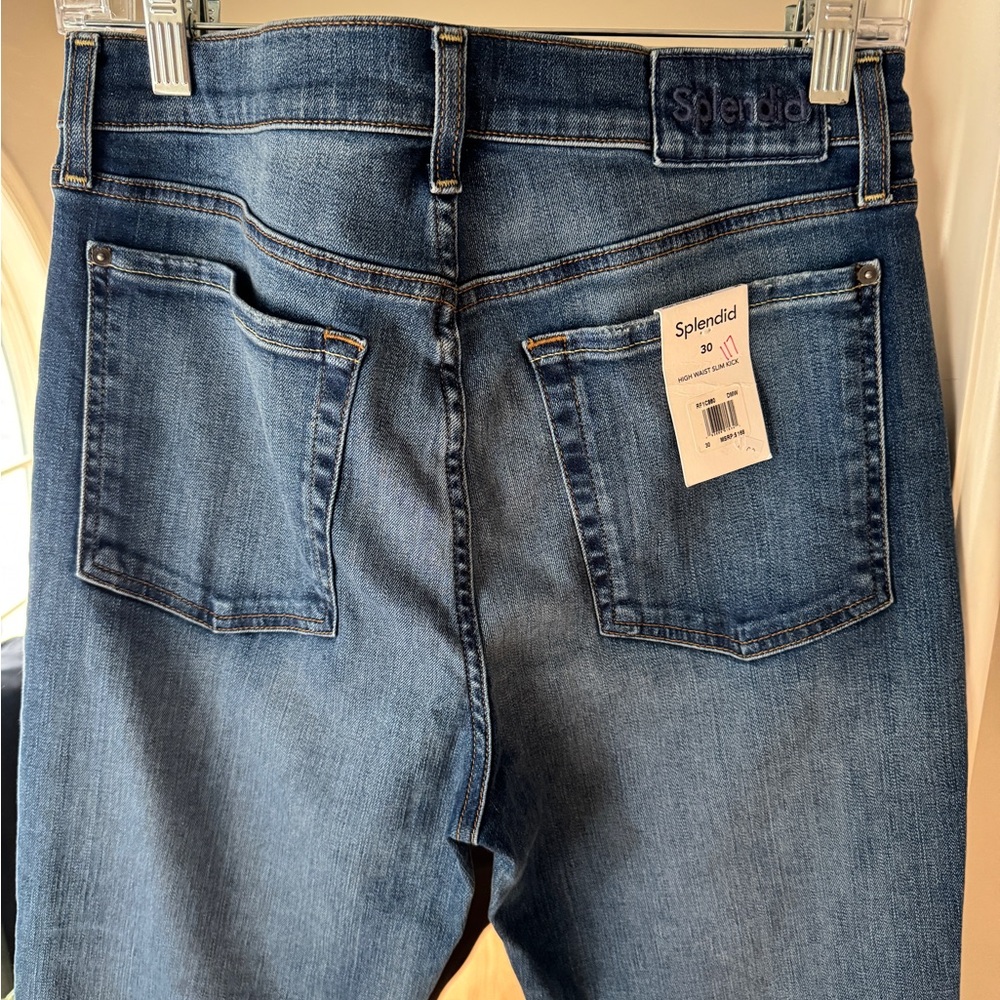 NWT Splendid Women's high waist slim kick Blue Jeans 30 8 / 10